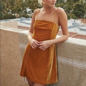 The Jetset Diaries Gold Velvet Dress